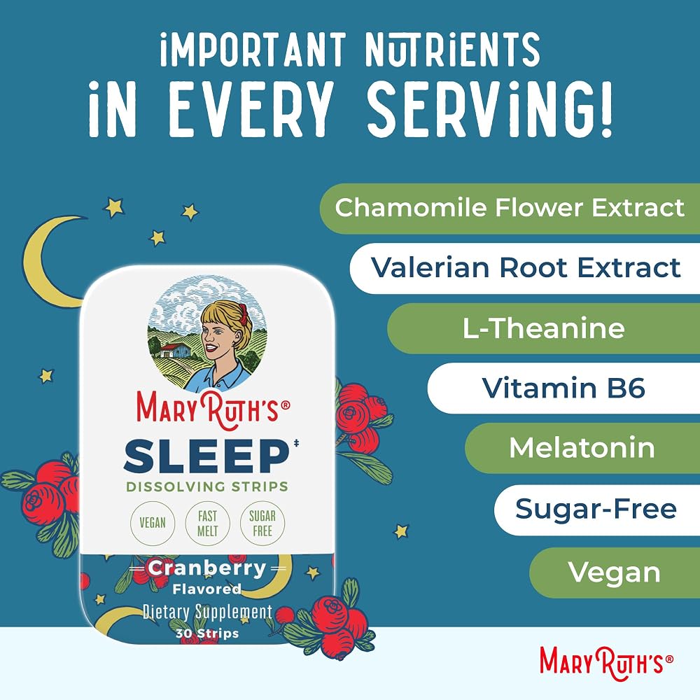 MaryRuth's Sleep Dissolving Strips with Melatonin - 30 Count - image 7