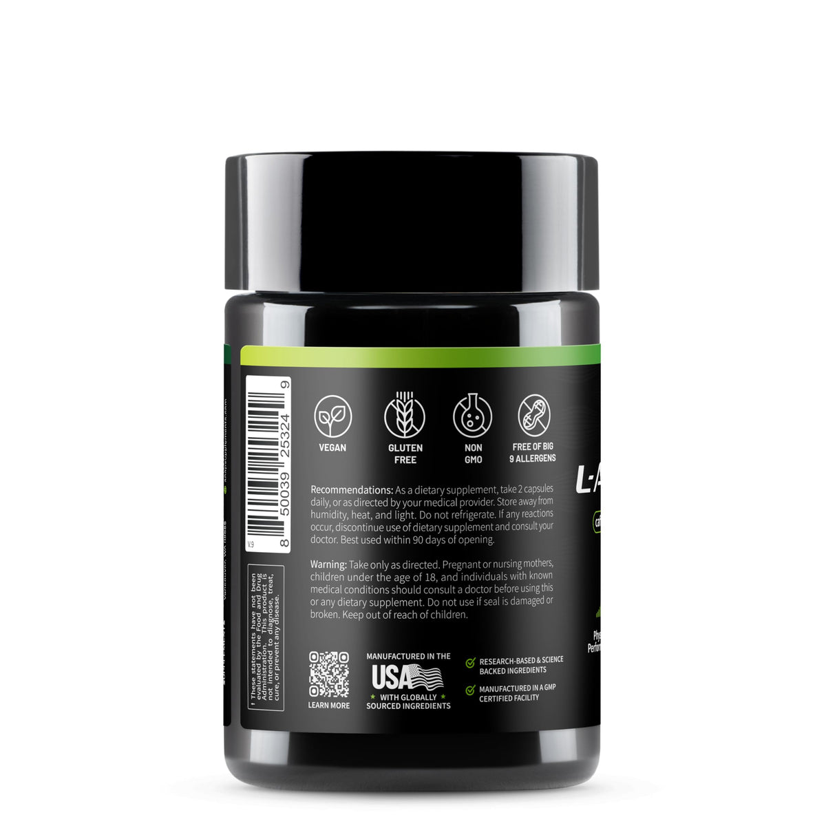 Snap Supplements L-Arginine & L-Citrulline Amino Acid - 60 Capsules - image 9