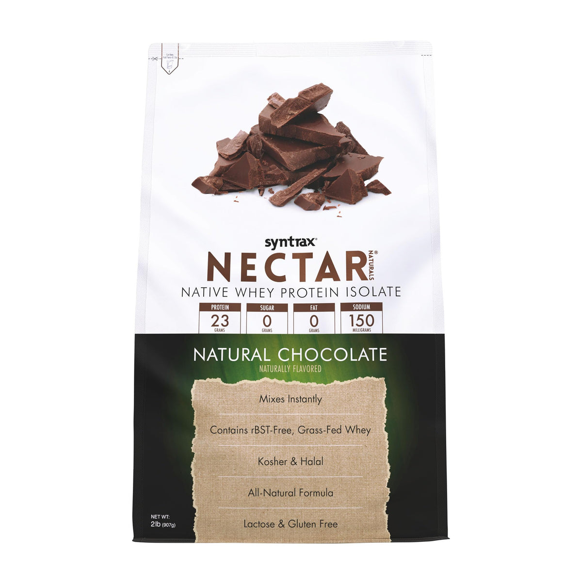 Syntrax Nectar Natural Whey Protein Isolate Chocolate - 2 lb