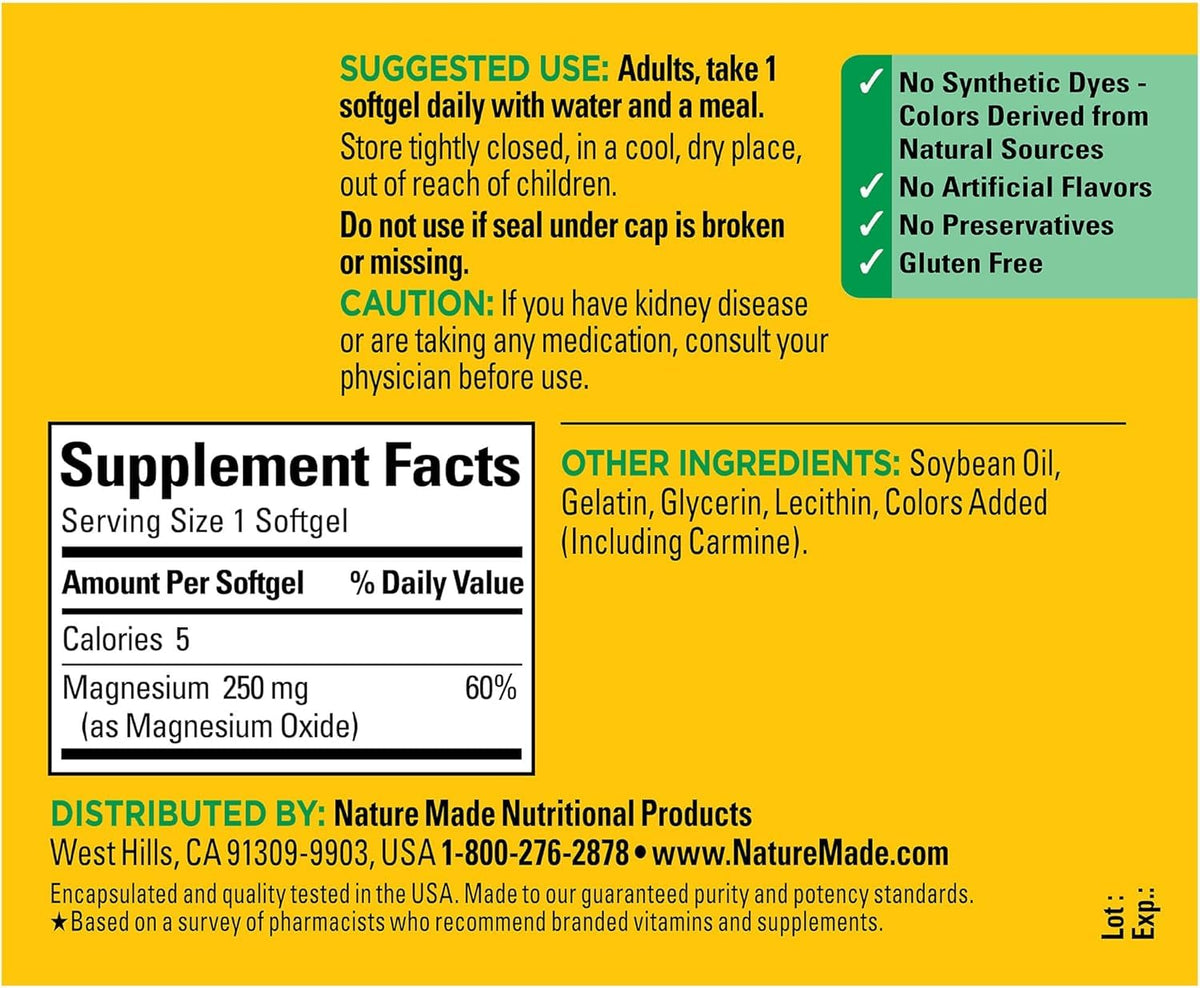 Amazon Pharmacy Nature Made Magnesium Oxide 250 mg - 1 Tablets - image 2
