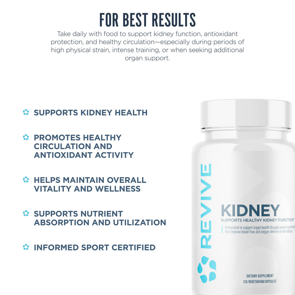 Revive MD Kidney Support Supplement - 135 Vegetarian Capsules - image 5