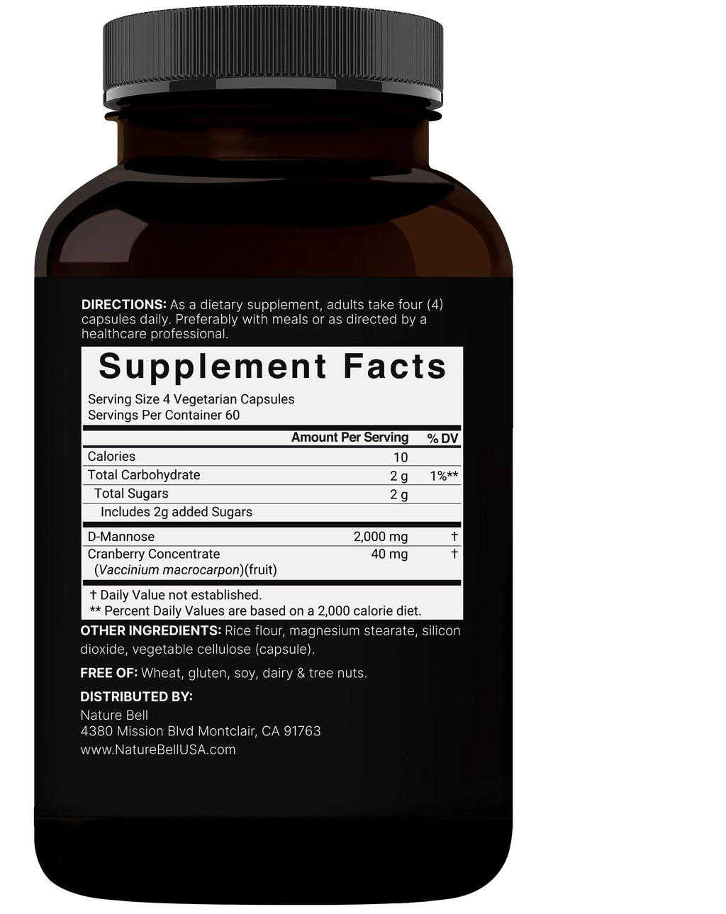 NatureBell D-Mannose 500mg Capsules Urinary Tract Support - image 7