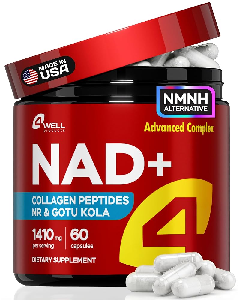 4Well Products NAD Supplement 1400mg Supports Healthy Aging Complex