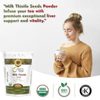 Organic Way Milk Thistle Seeds Powder (Silybum Marianum)