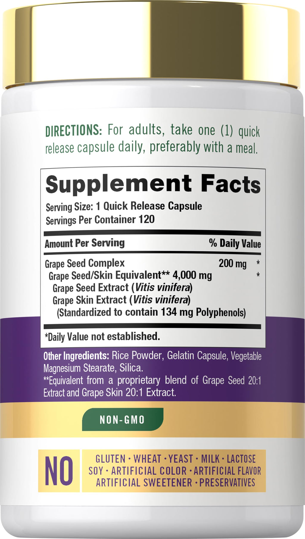 Carlyle Grape Seed Extract - 120 Capsules - image 2