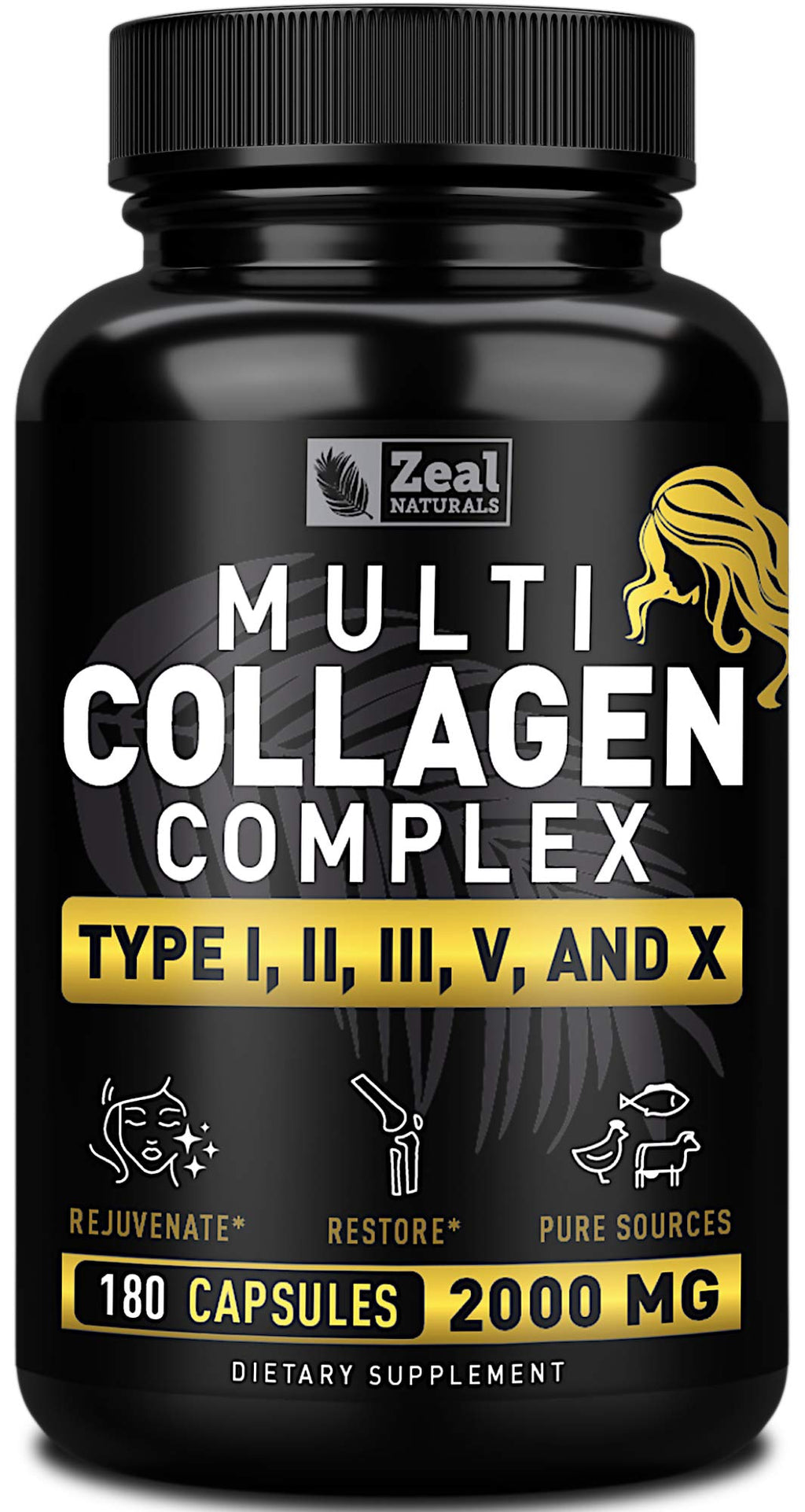 Zeal Naturals Multi Collagen Peptides - 180 Capsules
