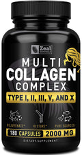 Zeal Naturals Multi Collagen Peptides - 180 Capsules