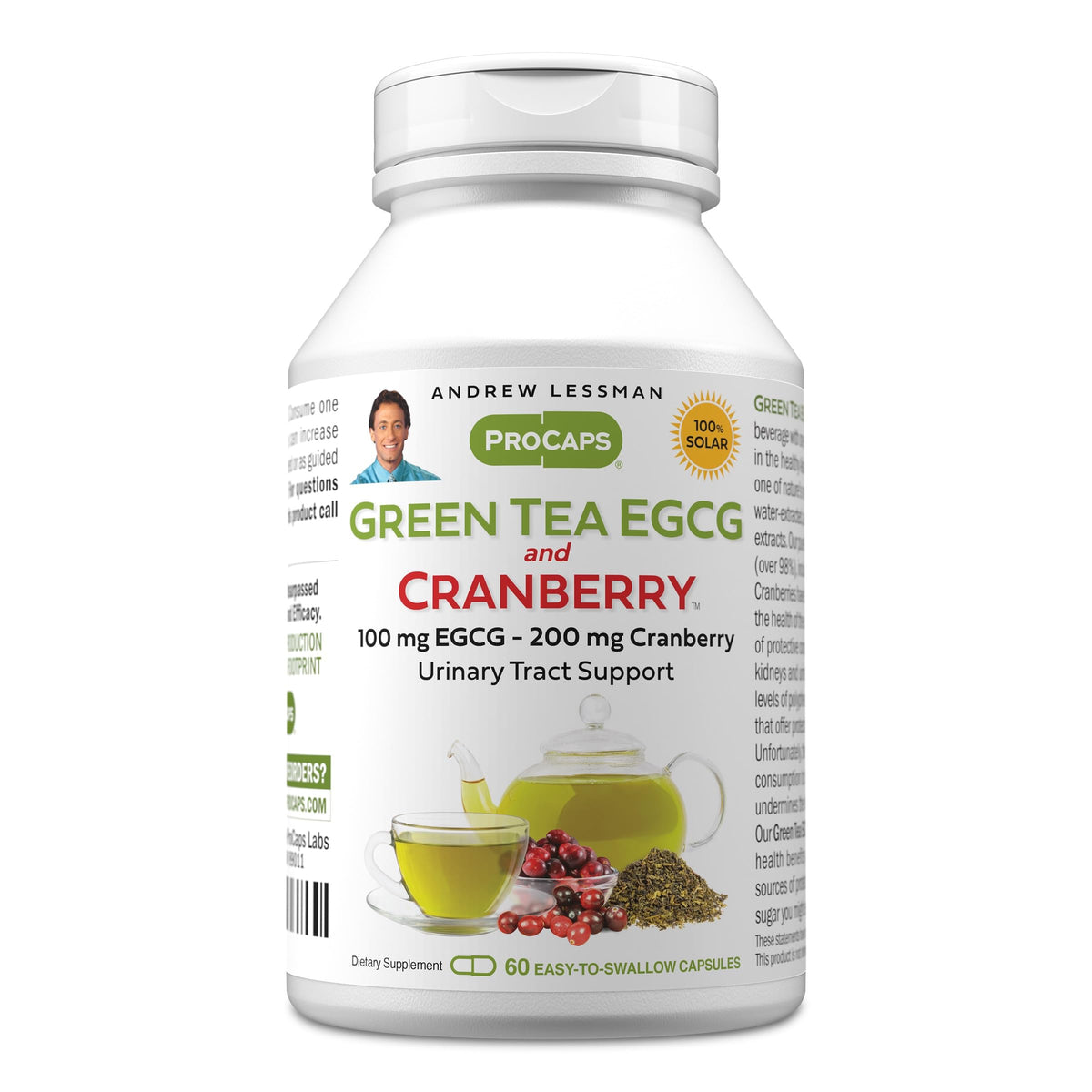 ANDREW LESSMAN Green Tea EGCG & Cranberry Capsules - Standardized