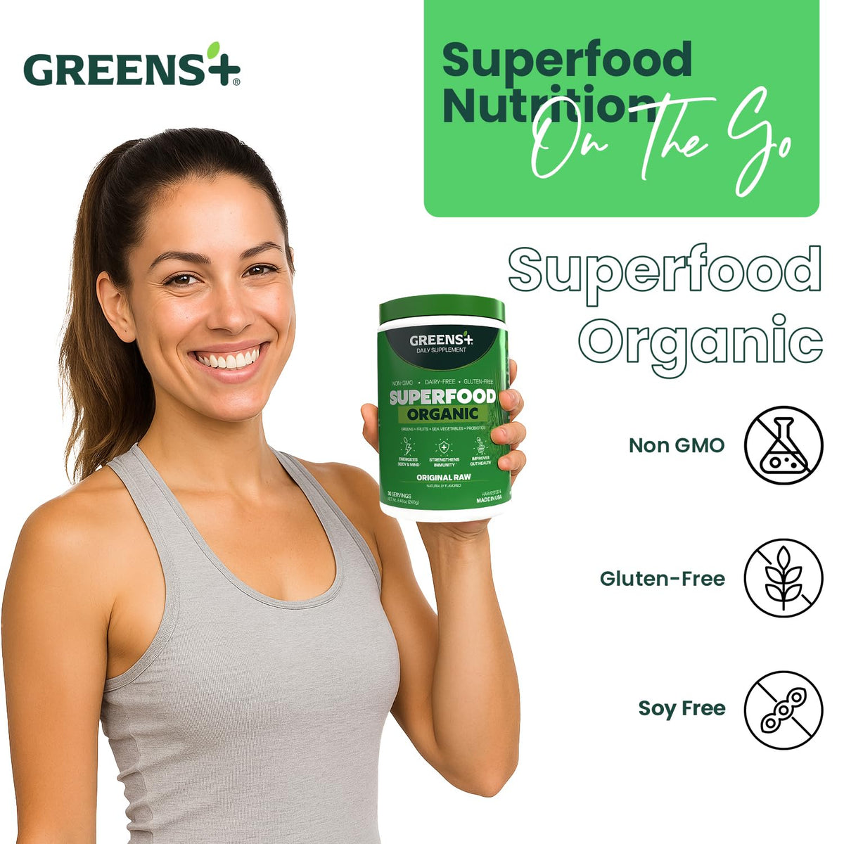 Greens+ Organic RAW Superfood Powder - 8.46 oz - image 2