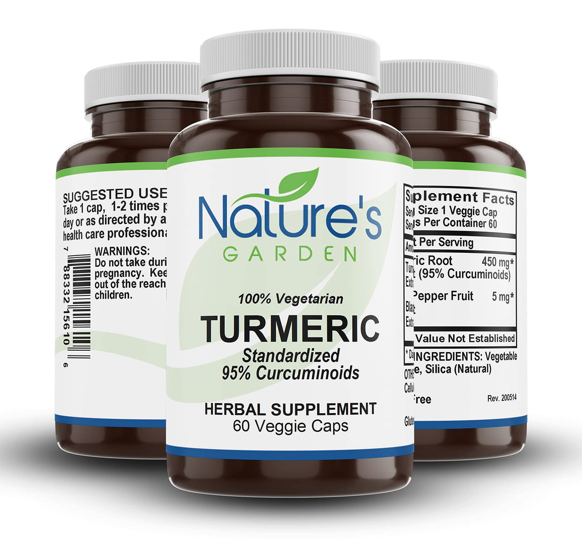Nature's Garden Essentials Turmeric 95% Curcuminoids - 60 Vegetarian Capsules - image 3