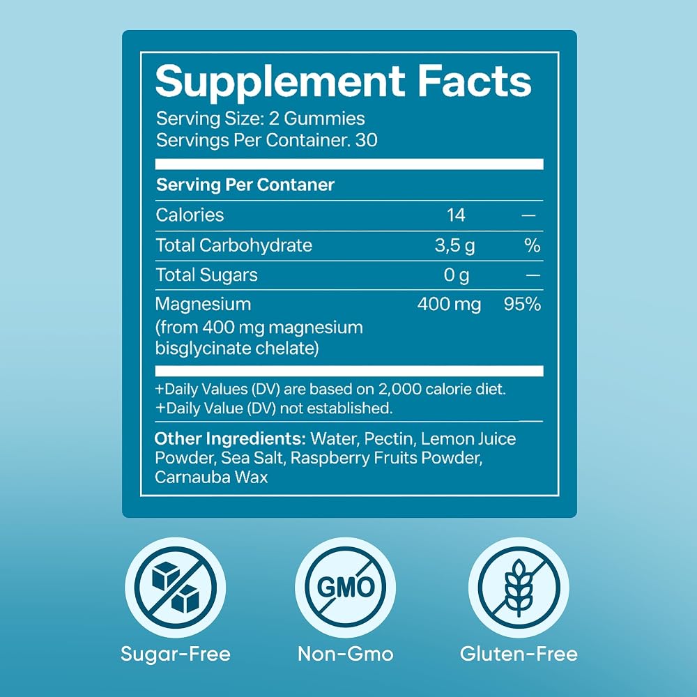 ZRRTXV Magnesium Bisglycinate Gummies - 60 Gummies - image 4