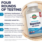 KAL Magnesium Glycinate Tablets, High Absorption - 240 Tablets - image 5