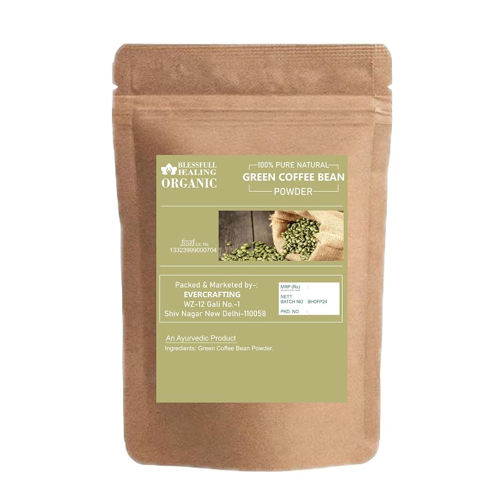 Blessfull Healing Organic Green Coffee Bean Powder 100% Pure Natural