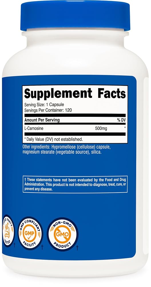 Nutricost L-Carnosine 500mg - 120 Capsules - image 5