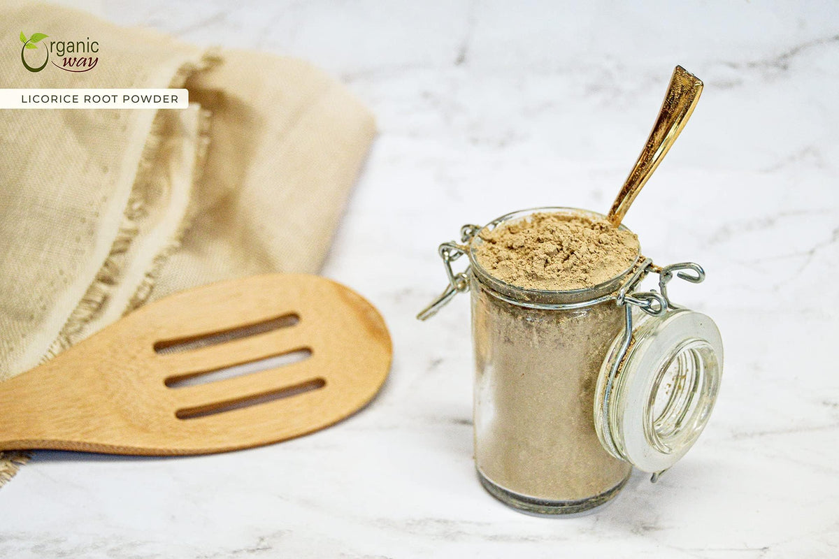 Organic Way Licorice Root Powder (Glycyrrhiza glabra) - Herbal Tea