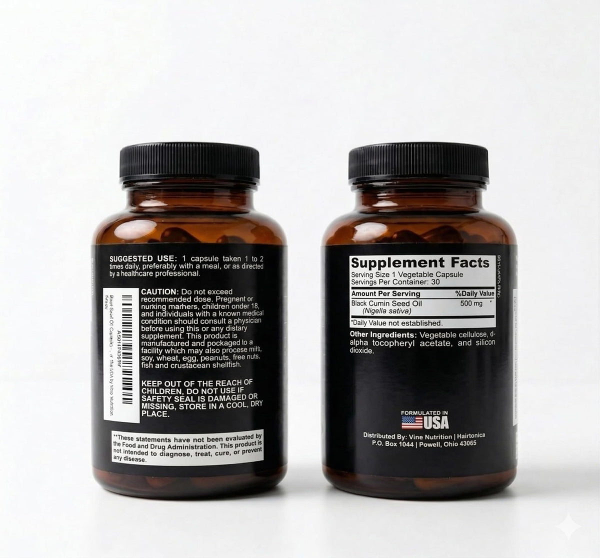 Vine Nutrition Black Seed Oil 500mg - 90 Softgels - image 2