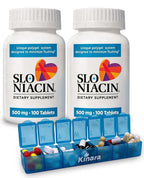 Kinara Slo-Niacin Slow Release Vitamin B3 500mg - 200 Tablets