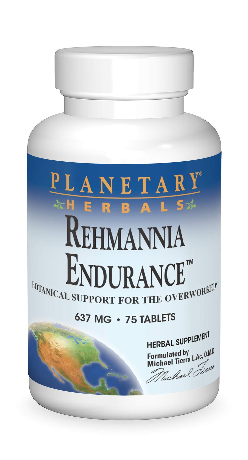 Planetary Herbals Rehmannia Endurance Tablets - 75 Count