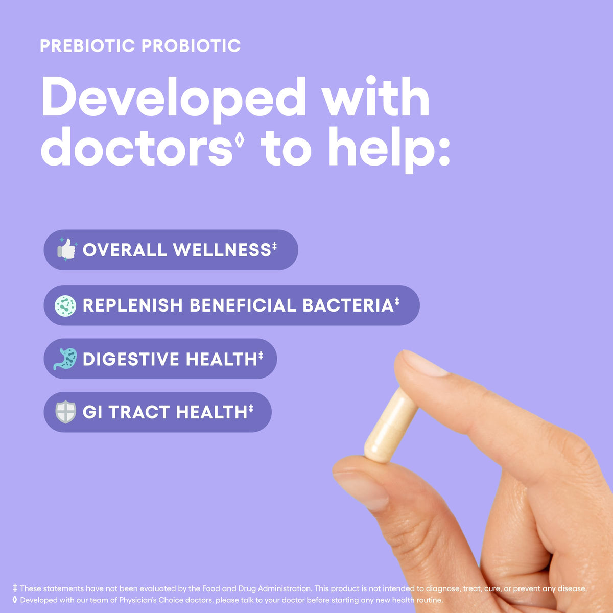 Physician's CHOICE Prebiotic-Probiotic Multi-Strain - 30 Capsules - image 2