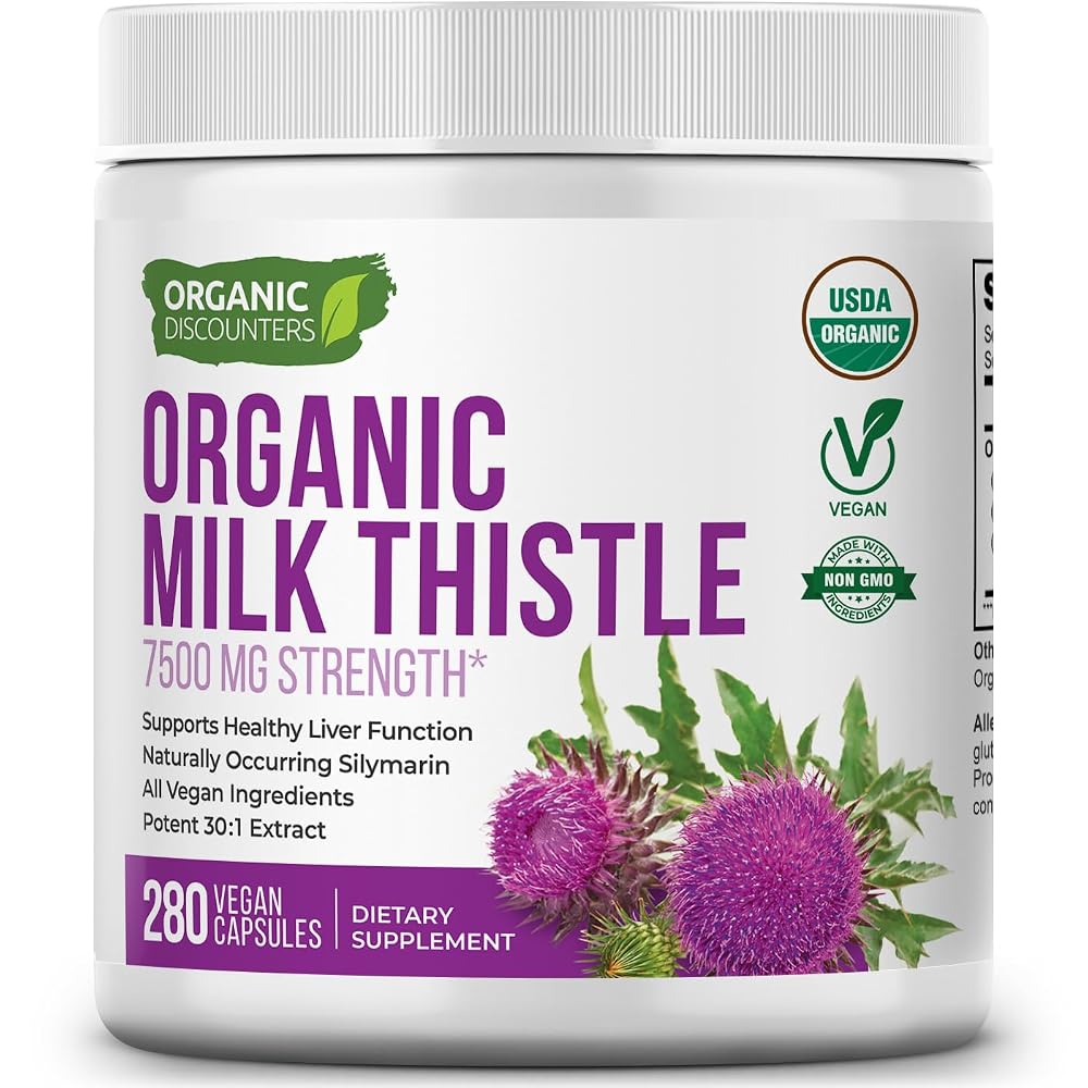 Organic Discounters Milk Thistle 30:1 Extract - 280 Capsules