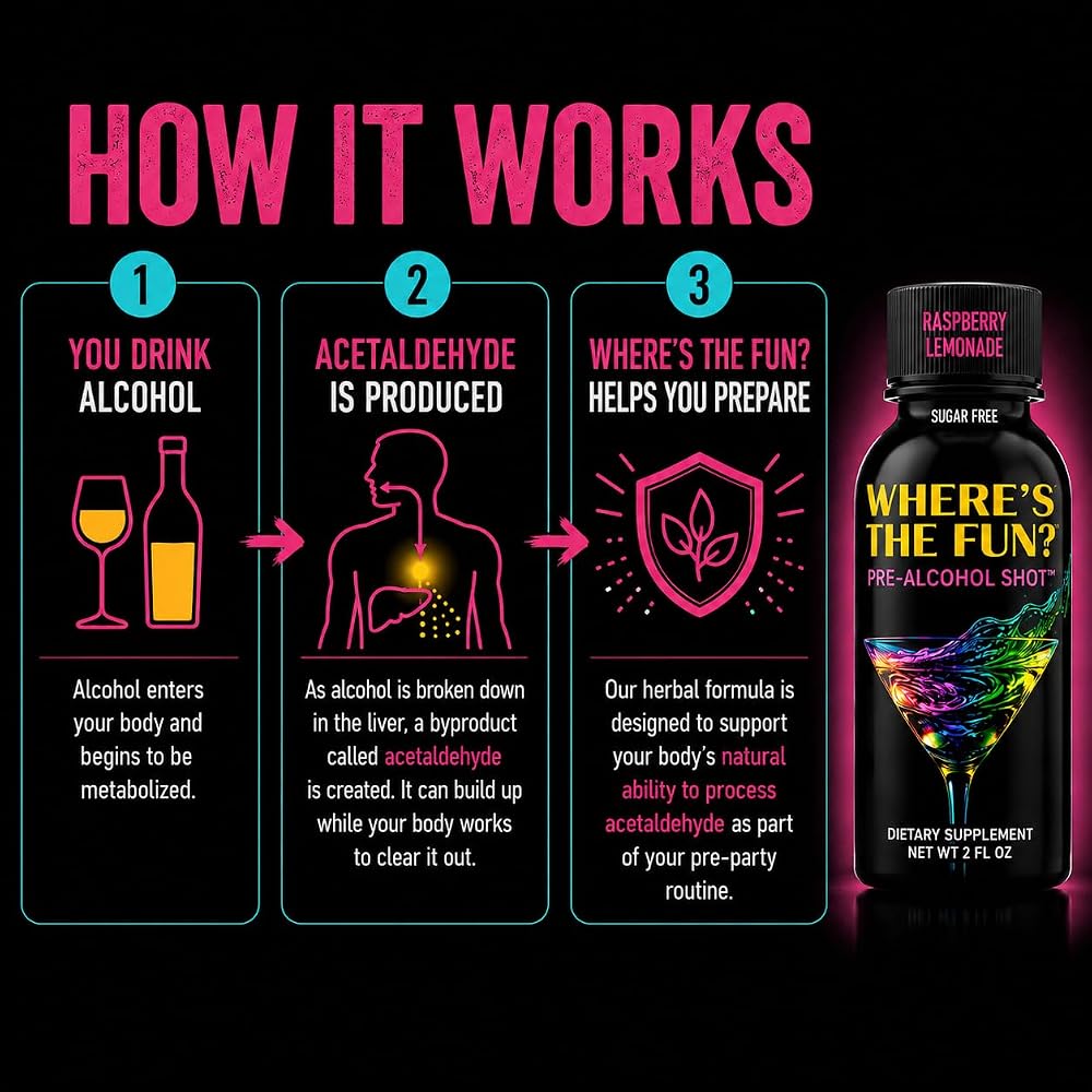 WTF Where's The Fun Pre Alcohol Shot Herbal Blend - 2 fl oz (4 Pack) - image 6