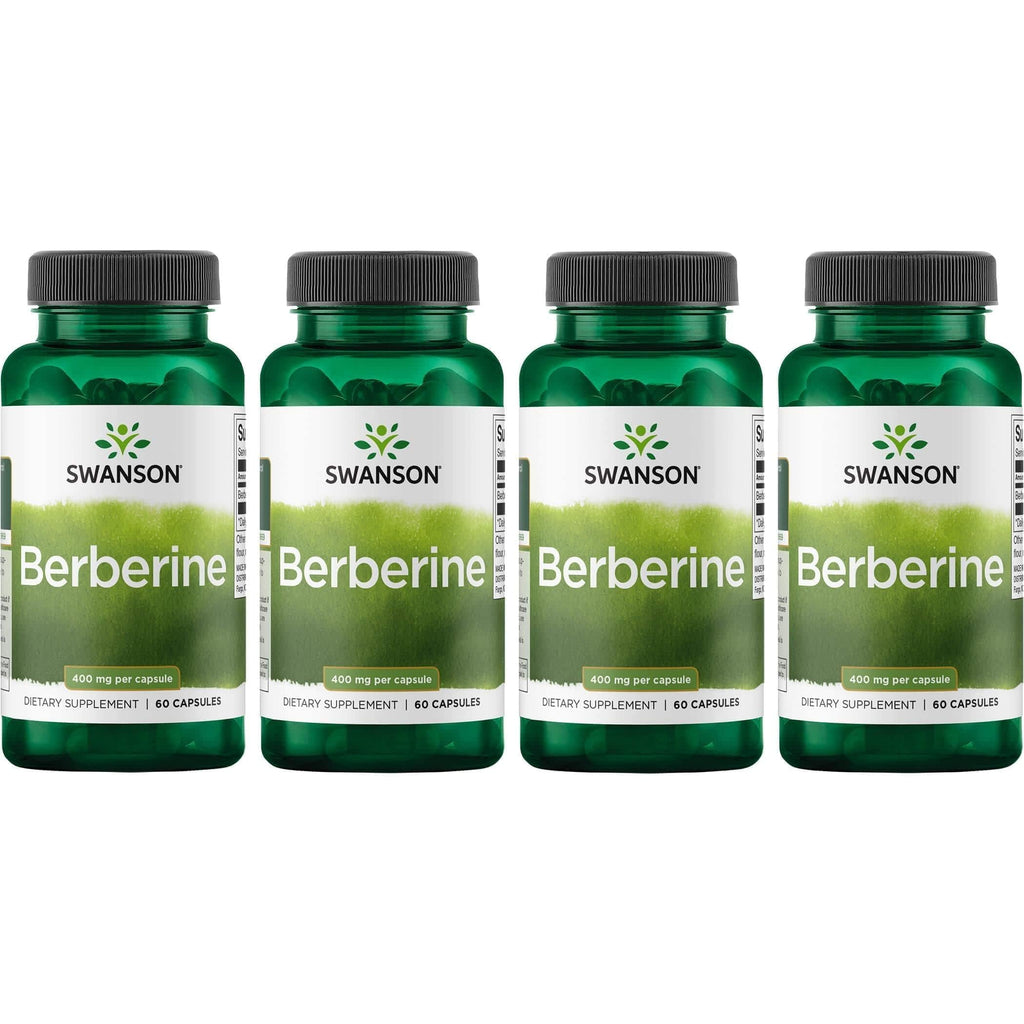 Swanson Berberine HCl Supplement (60 Vegan Capsules, 400 mg Each)