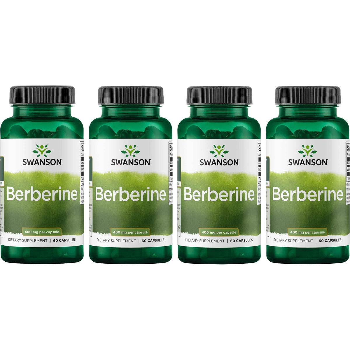 Swanson Berberine HCl Supplement (60 Vegan Capsules, 400 mg Each)