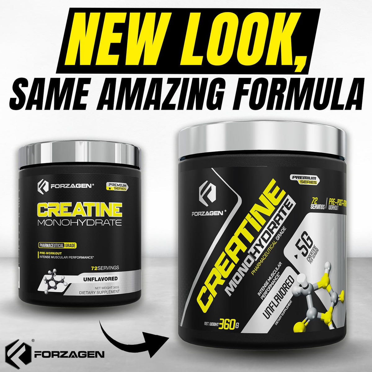Forzagen Creatine Monohydrate Powder Unflavored - 72 Servings - image 3