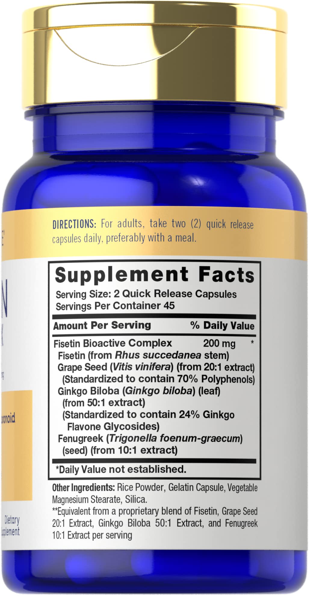 Carlyle Fisetin Complex Supplement - 90 Capsules - image 2