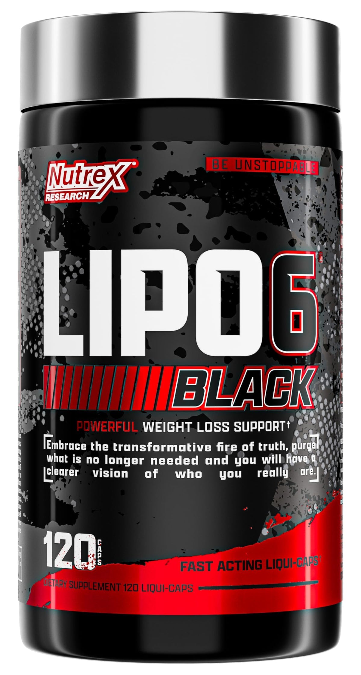 Nutrex Lipo-6 Black Max Strength Fat Burner - 120 Capsules