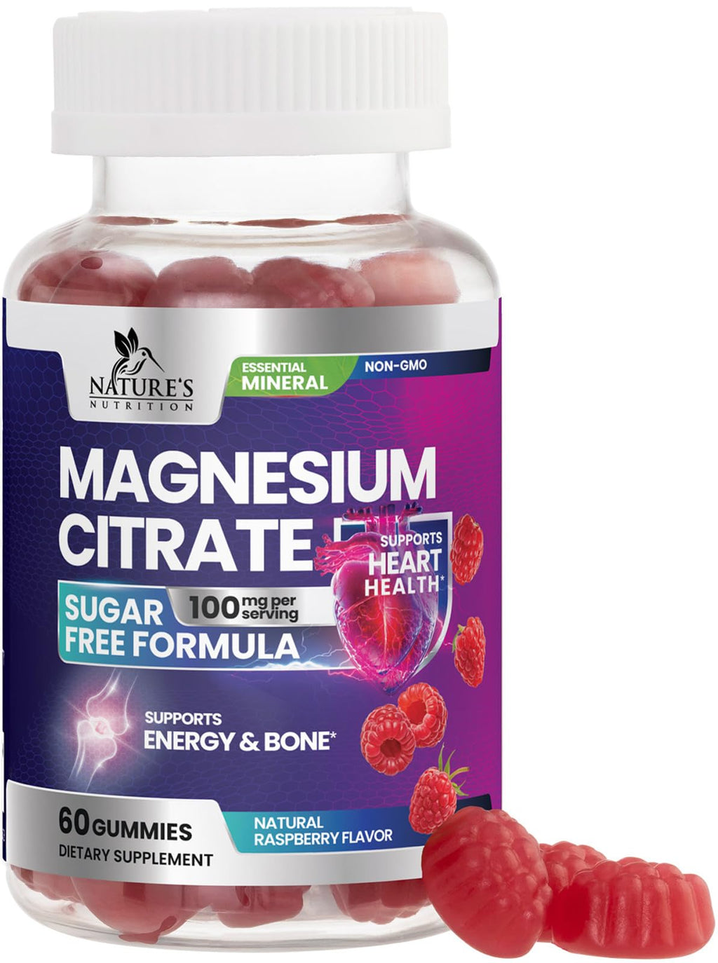 Nature's Nutrition Magnesium Citrate Gummies - 60 Gummies