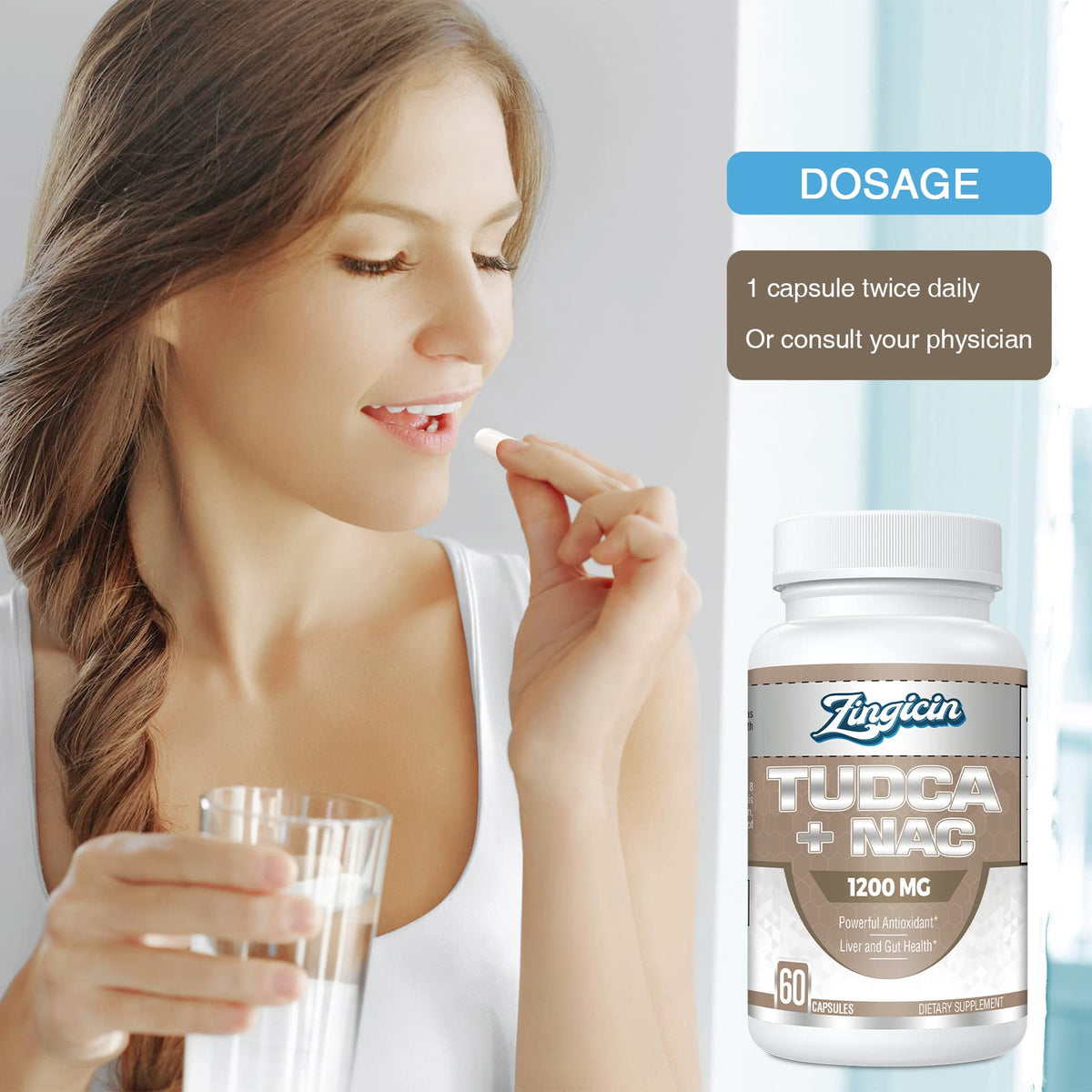 Zingicin TUDCA with NAC Supplement 1200mg