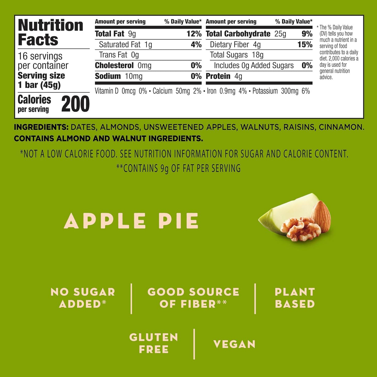 LÄRABAR Apple Pie Gluten Free Vegan Fruit & Nut Bar - 16 Bars - image 2