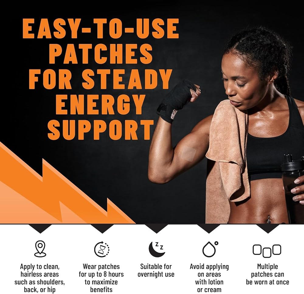TOLEVITA Energy Patches with Vitamin B12-36 Pcs