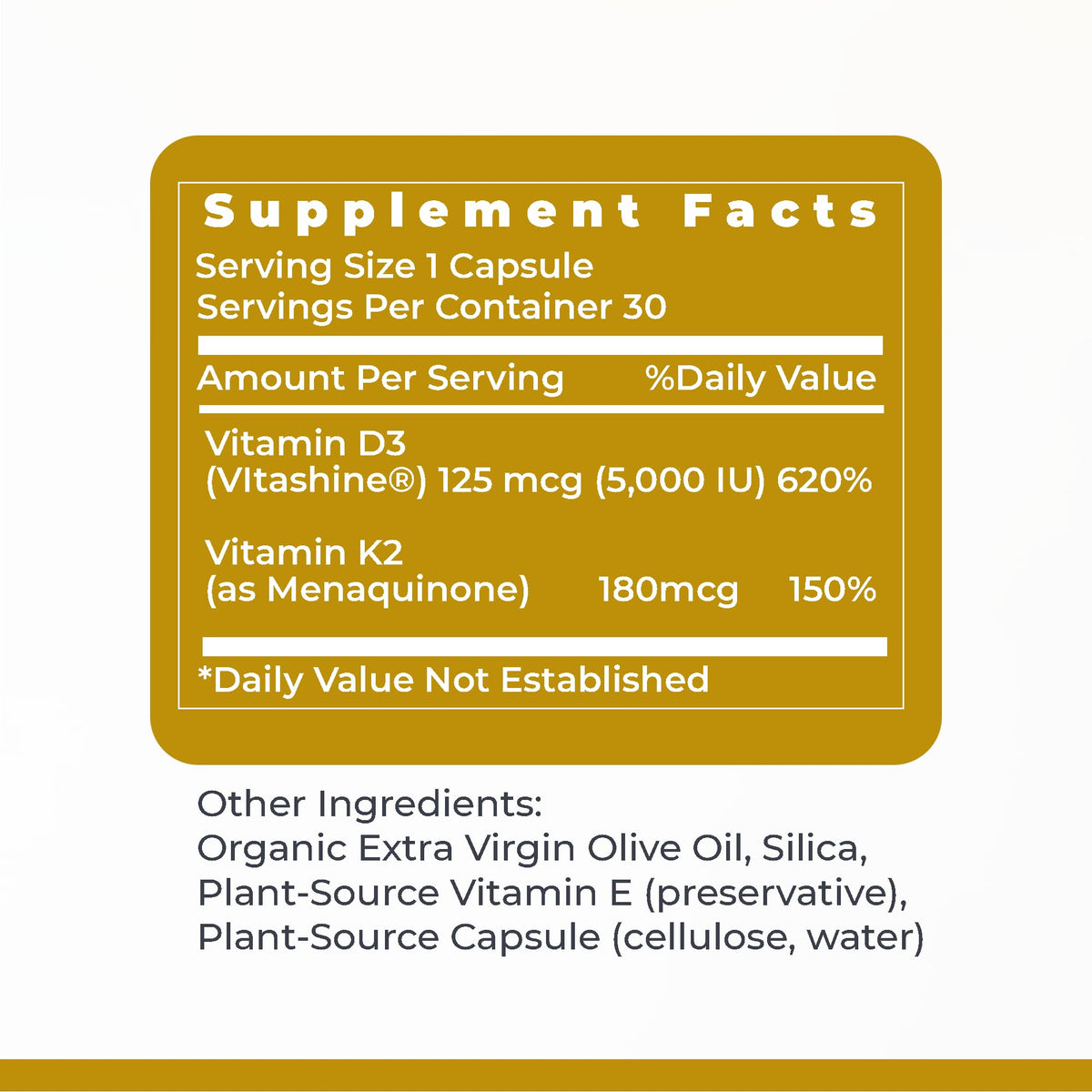 Premier Research Labs Vitamin D3 + K2 - 30 Capsules - image 6