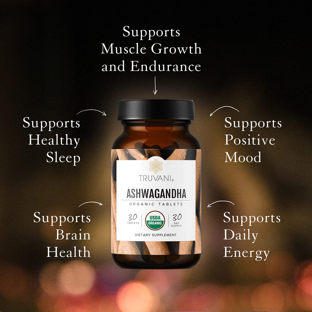 Truvani Organic Ashwagandha - 30 Tablets - image 4