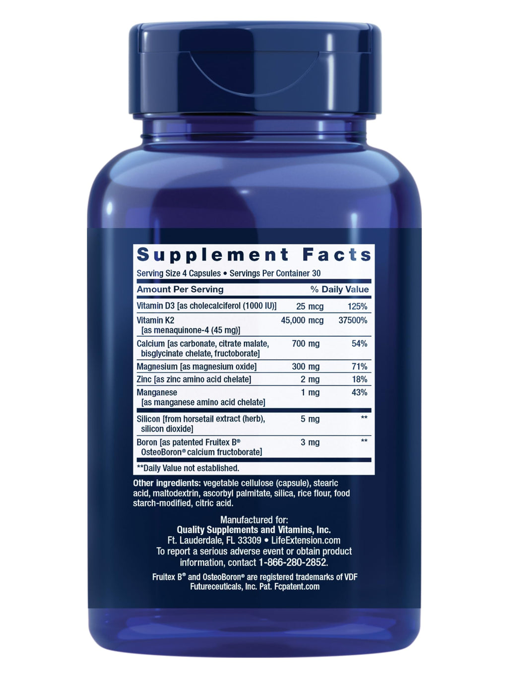Life Extension Bone Restore Elite with K2 - 120 Capsules - image 2