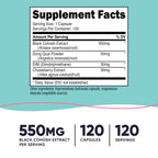 Nutricost Black Cohosh for Women 660mg - 120 Capsules - image 2