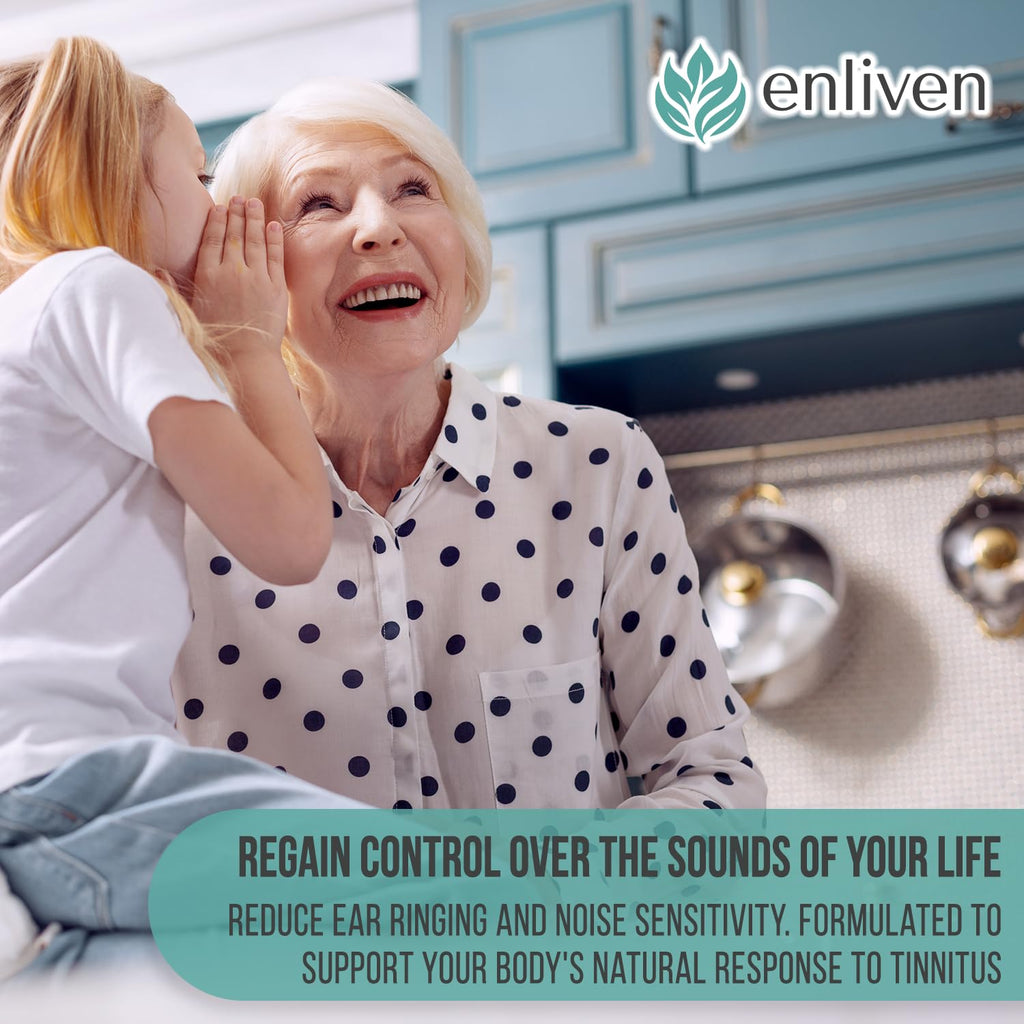 Enliven Tinnitus Relief Pills with B12 Inositol - 180 Caplets - image 4