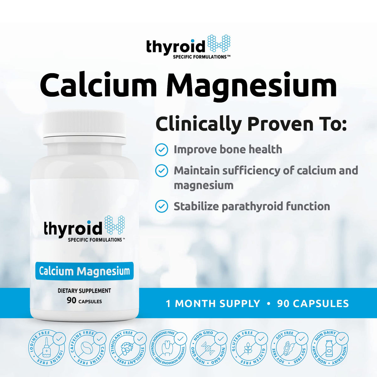 Thyroid Specific Formulations Calcium Magnesium - 90 Capsules - image 2