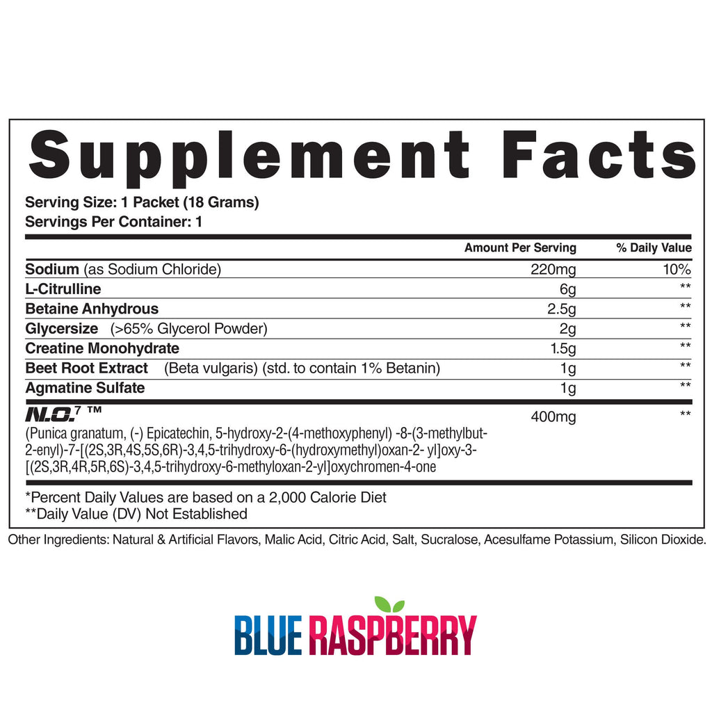 Steel Supplements Pumped-AF Pre-Workout Powder Blue Raspberry - 1 Pack - image 2