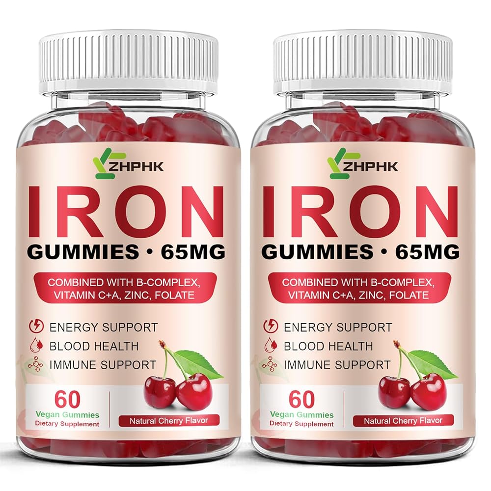 ZHPHK Iron Supplement Gummies with Vitamin A