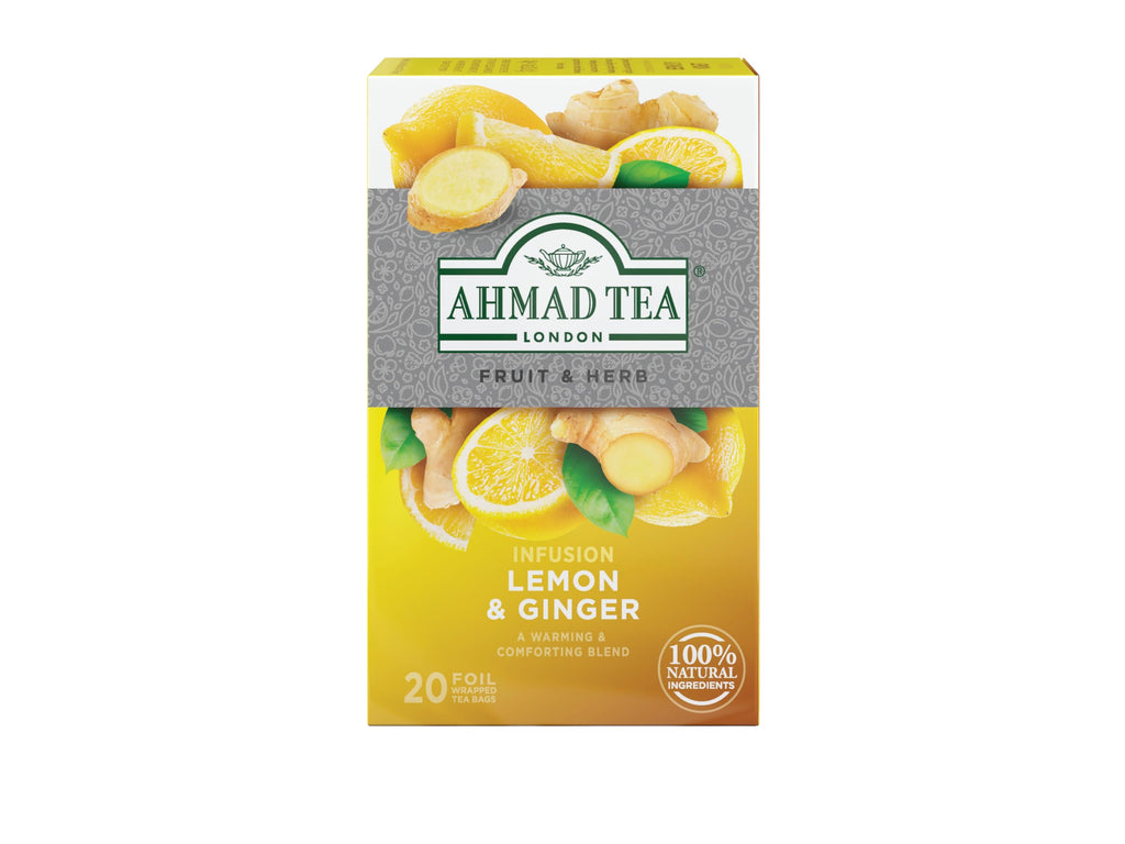 Ahmad Tea Lemon and Ginger Herbal Tea - 120 Teabags