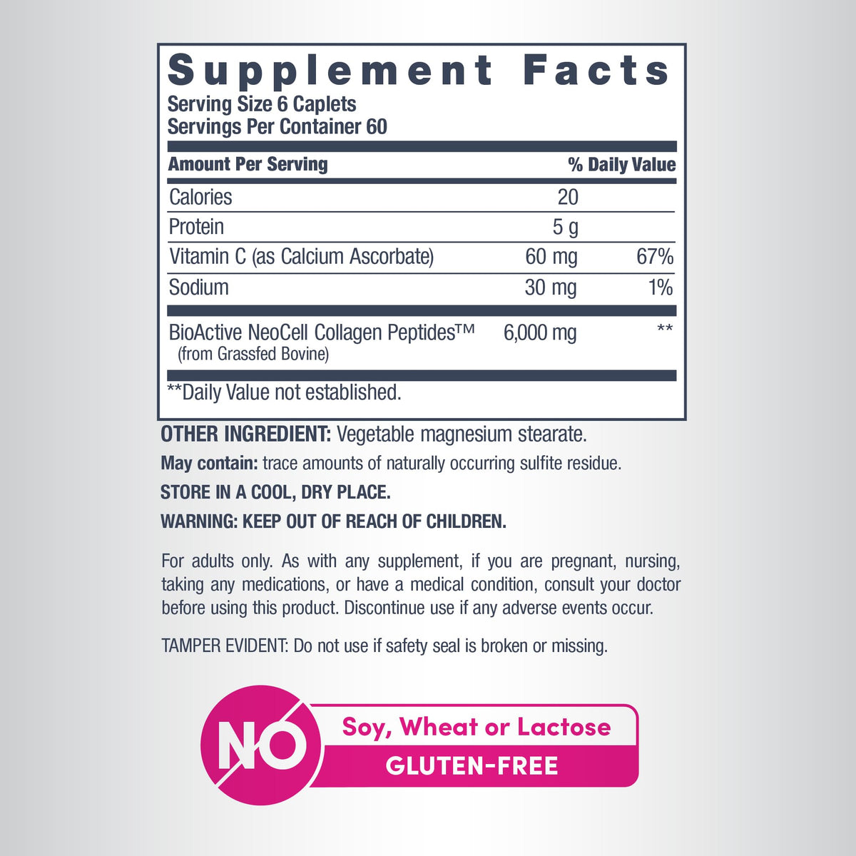 NeoCell Collagen Peptides Tablets with Vitamin C - 360 Caplets - image 4