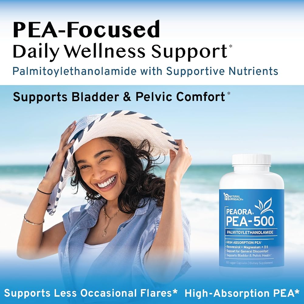 PEAORA PEA-500 Palmitoylethanolamide & Resveratrol - 60 Capsules - image 3