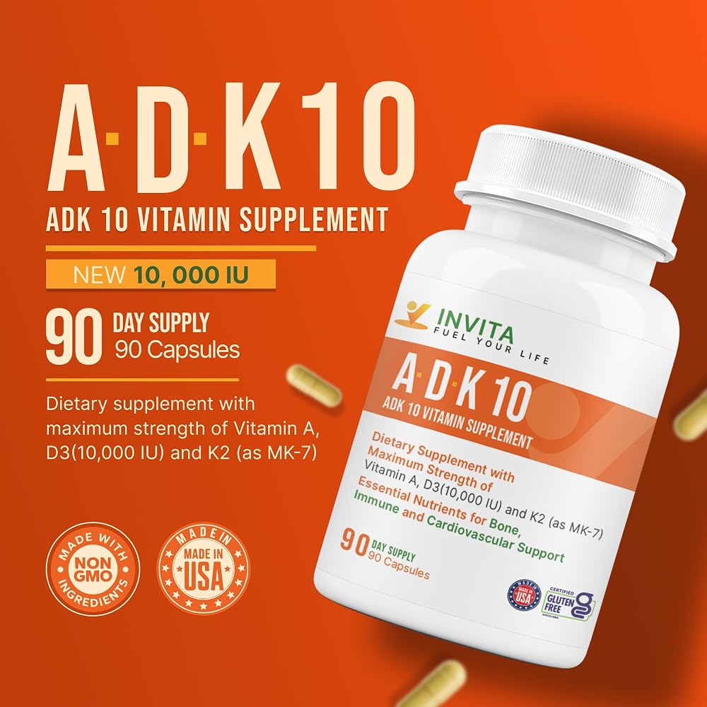 INVITA ADK 10 Vitamin Supplement - 90 Capsules - image 3