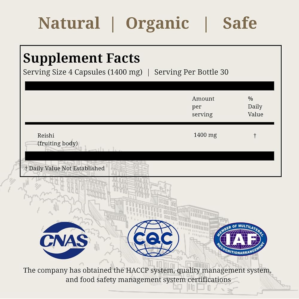 Generic Reishi Mushroom Organic Immune Support - 120 Capsules - image 2