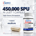 iEnzymes iSerra Advanced Series MAX Serrapeptase 450,000 SPU - 90 Capsules - image 2