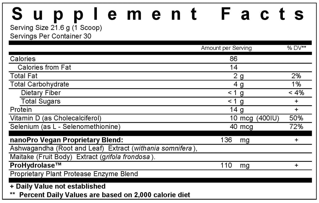 Biopharma Scientific NanoPro Vegan Protein Powder - 30 Servings - image 2