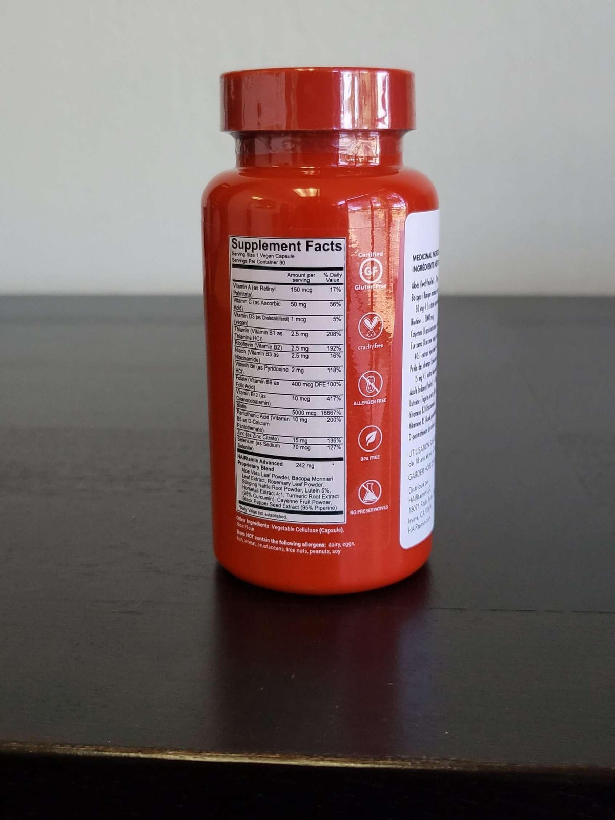 HAIRtamin Vegan Hair Vitamins for Faster Growth